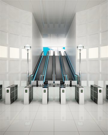 3D illustration of exit of the subway Fotografie stock - Microstock e Abbonamento, Codice: 400-04263040