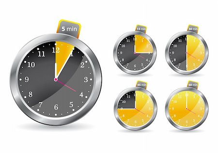 simsearch:400-09011068,k - black timer clock. vector illustration isolated on white background Stock Photo - Budget Royalty-Free & Subscription, Code: 400-04263462