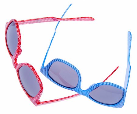 simsearch:400-04755656,k - Pair of Trendy Hipster Sunglasses Isolated on White with a Clipping Path. Stock Photo - Budget Royalty-Free & Subscription, Code: 400-04263601