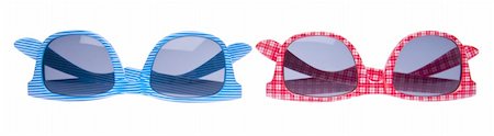 simsearch:400-04755656,k - Pair of Trendy Hipster Sunglasses Isolated on White with a Clipping Path. Stock Photo - Budget Royalty-Free & Subscription, Code: 400-04263602
