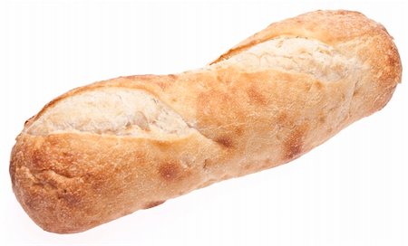 Loaf of Italian Style Bread Isolated on White with a Clipping Path. Stock Photo - Budget Royalty-Free & Subscription, Code: 400-04263737