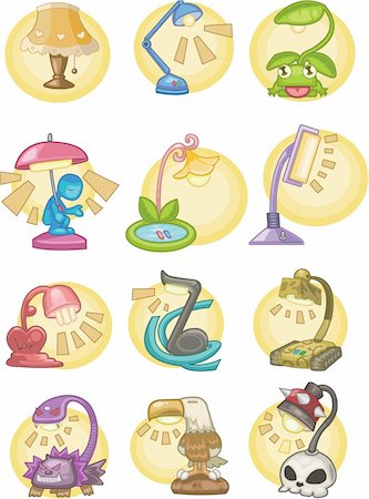 draw light bulb - cartoon Lamps icon Stock Photo - Budget Royalty-Free & Subscription, Code: 400-04274017