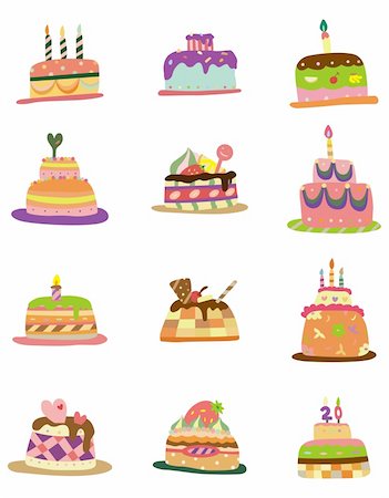 eating cartoon muffins - cartoon cake Stock Photo - Budget Royalty-Free & Subscription, Code: 400-04274029
