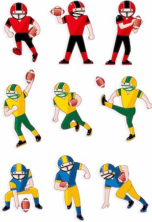 simsearch:400-06095731,k - cartoon football player icon Stock Photo - Budget Royalty-Free & Subscription, Code: 400-04274036