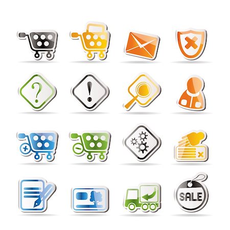 simsearch:400-05915003,k - Online Shop Icons - Vector Icon Set Stock Photo - Budget Royalty-Free & Subscription, Code: 400-04274058