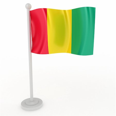 simsearch:400-04796084,k - Illustration of a flag of Guinea on a white background Foto de stock - Royalty-Free Super Valor e Assinatura, Número: 400-04274119