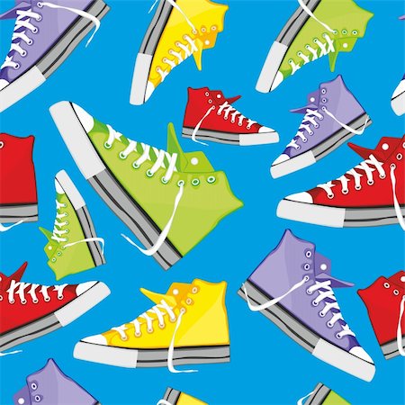 pilgrimartworks (artist) - fully editable vector illustration seamless  pattern isolated shoes Stock Photo - Budget Royalty-Free & Subscription, Code: 400-04274112