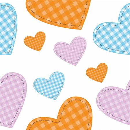 seamless colored illustration hearts Stock Photo - Budget Royalty-Free & Subscription, Code: 400-04274224