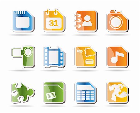 Mobile Phone, Computer and Internet Icons - Vector Icon Set Stock Photo - Budget Royalty-Free & Subscription, Code: 400-04274338