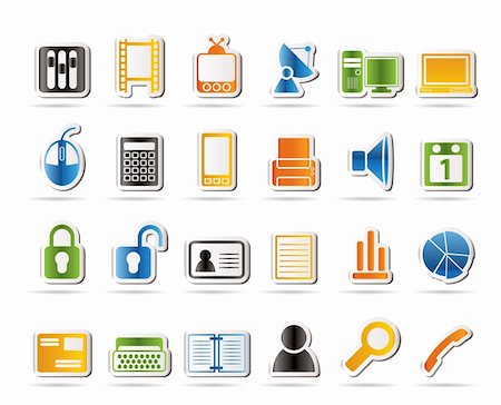 simsearch:400-04650271,k - Business and office icons - vector icon set Stock Photo - Budget Royalty-Free & Subscription, Code: 400-04274364