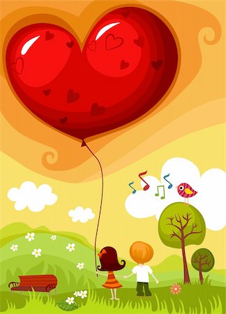 simsearch:400-04532691,k - vector illustration of a Valentine card Stockbilder - Microstock & Abonnement, Bildnummer: 400-04274489