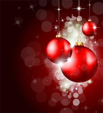 simsearch:400-05746334,k - Colorful Christmas Baubles Background for Elegant Invitation Flyer or Brochure Foto de stock - Super Valor sin royalties y Suscripción, Código: 400-04274568