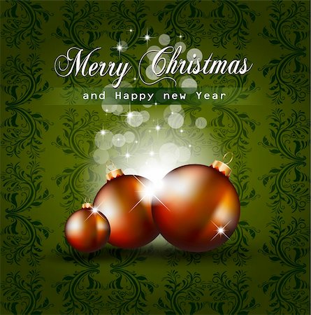 simsearch:400-04132394,k - Colorful Vintage Christmas Baubles Background for Elegant Invitation Flyer or Brochure Photographie de stock - Aubaine LD & Abonnement, Code: 400-04274571