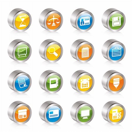 simsearch:400-04346908,k - Business and office  Icons  vector icon set Stock Photo - Budget Royalty-Free & Subscription, Code: 400-04274607