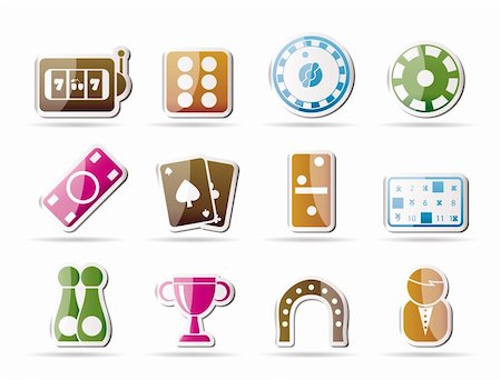 ferradura - gambling and casino Icons - vector icon set Foto de stock - Royalty-Free Super Valor e Assinatura, Número: 400-04274601