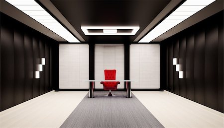 president director - Office interior with red chair and table 3d Stock Photo - Budget Royalty-Free & Subscription, Code: 400-04274651