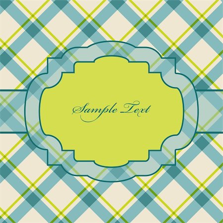 Vector vintage yellow and blue greeting card Stock Photo - Budget Royalty-Free & Subscription, Code: 400-04274670