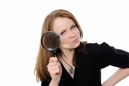 simsearch:400-04554899,k - Eye and magnifying glass on a white background Stock Photo - Budget Royalty-Free & Subscription, Code: 400-04274847