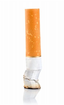 Cigarette butt isolated on a white background (Clipping Path) Photographie de stock - Aubaine LD & Abonnement, Code: 400-04274877