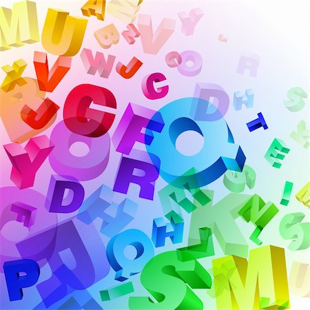 simsearch:400-04623628,k - vector background illustration with rainbow letters Stock Photo - Budget Royalty-Free & Subscription, Code: 400-04275341