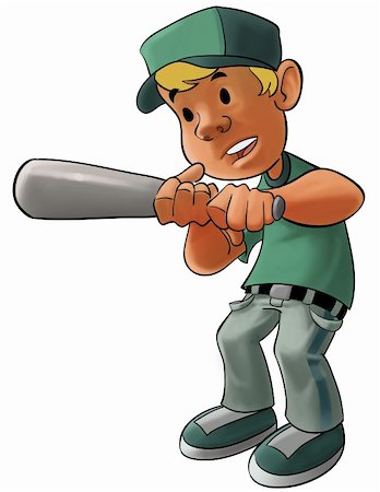 a young and blond boy playing baseball Stock Photo - Budget Royalty-Free & Subscription, Code: 400-04275452