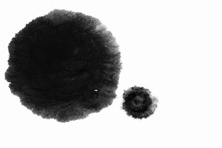 black circle inkblot in a white background Photographie de stock - Aubaine LD & Abonnement, Code: 400-04275568