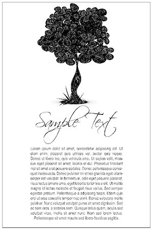 simsearch:400-05704843,k - illustration of tree with sample text Stockbilder - Microstock & Abonnement, Bildnummer: 400-04275612