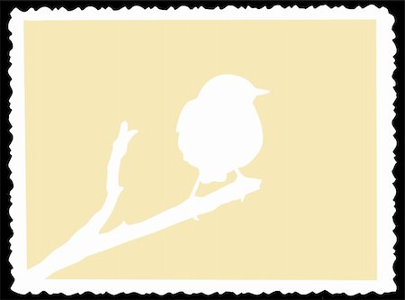 simsearch:400-08349890,k - vector drawing sparrow on branch Stock Photo - Budget Royalty-Free & Subscription, Code: 400-04275622