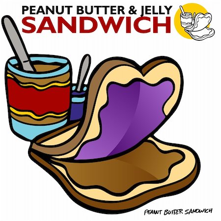peanut object - An image of a Peanut Butter Jelly Sandwich. Stock Photo - Budget Royalty-Free & Subscription, Code: 400-04275826