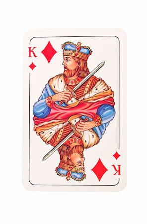 King of Diamonds isolated on white background Stock Photo - Budget Royalty-Free & Subscription, Code: 400-04276076