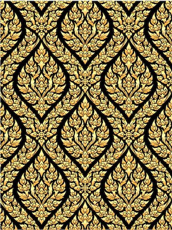 Traditional Thai style gold painting art Stock Photo - Budget Royalty-Free & Subscription, Code: 400-04276133