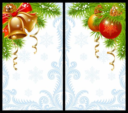 decorative borders for greeting cards - Christmas and New Year greeting card 15 Stock Photo - Budget Royalty-Free & Subscription, Code: 400-04276208