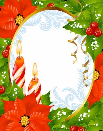 decorative borders for greeting cards - Christmas and New Year greeting card 16 Stock Photo - Budget Royalty-Free & Subscription, Code: 400-04276209