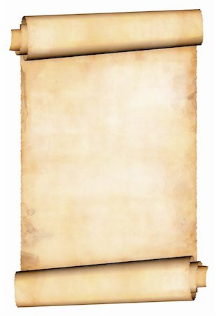 scroll parchments - Isolated on white background Stock Photo - Budget Royalty-Free & Subscription, Code: 400-04276525