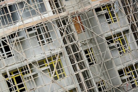 bamboo scaffolding in construction site Stock Photo - Budget Royalty-Free & Subscription, Code: 400-04276955