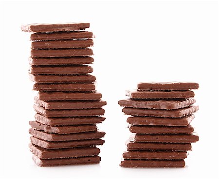 simsearch:400-04745852,k - Chocolate cookie isolated on white Foto de stock - Royalty-Free Super Valor e Assinatura, Número: 400-04277074