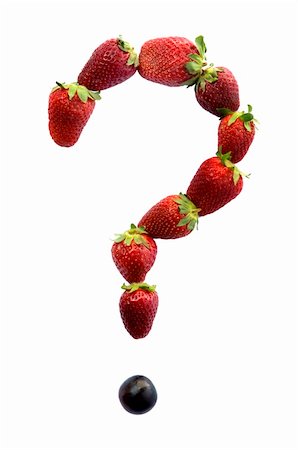 puntuación - question mark made with strawberries Foto de stock - Super Valor sin royalties y Suscripción, Código: 400-04277148