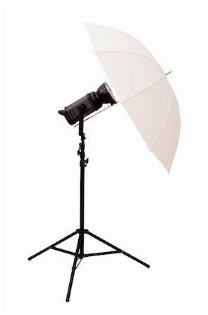 strebe - Studio umbrella isolated on the white background Stock Photo - Budget Royalty-Free & Subscription, Code: 400-04277564