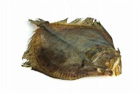 flounder - Dried flatfish  isolated on the white background Stock Photo - Budget Royalty-Free & Subscription, Code: 400-04278060