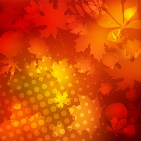 simsearch:400-04360453,k - Soft warm dotted Autumn leaves background. EPS 10 Foto de stock - Royalty-Free Super Valor e Assinatura, Número: 400-04278409