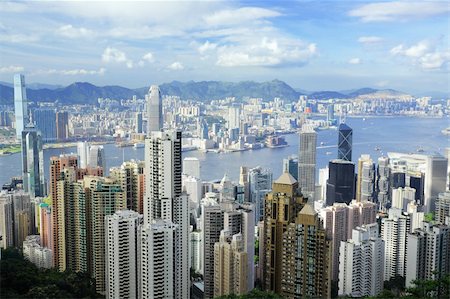 Hong Kong view from the peak Foto de stock - Super Valor sin royalties y Suscripción, Código: 400-04278681