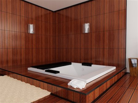 simsearch:400-07892349,k - Bathroom interior (3d rendering ) Photographie de stock - Aubaine LD & Abonnement, Code: 400-04278813