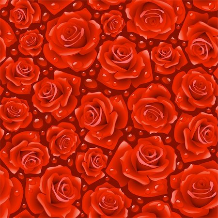 denis13 (artist) - Vector red Rose seamless background Stock Photo - Budget Royalty-Free & Subscription, Code: 400-04278902