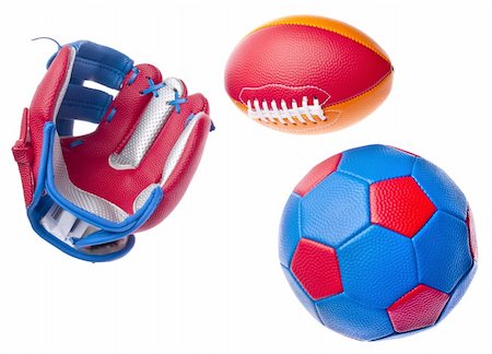 simsearch:400-04263545,k - Vibrant Youth Sporting Gear Isolated on White with a Clipping Path. Stock Photo - Budget Royalty-Free & Subscription, Code: 400-04279149