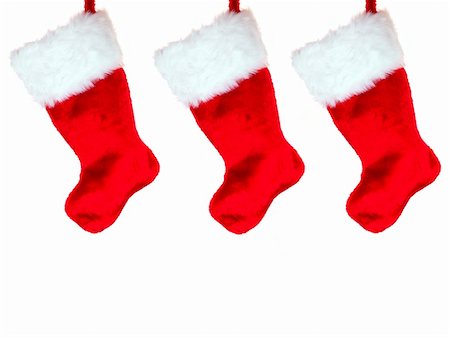 A Christmas Stocking isolated against a white background Stock Photo - Budget Royalty-Free & Subscription, Code: 400-04279474