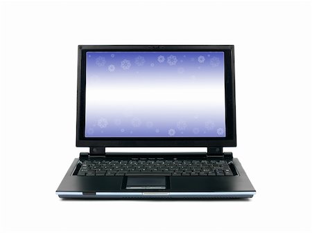 simsearch:400-05125337,k - A laptop computer isolated against a white backgroun d Foto de stock - Super Valor sin royalties y Suscripción, Código: 400-04279480