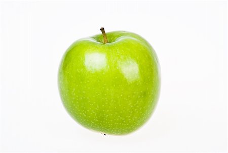 simsearch:400-07619844,k - Green apple over white background - isolated Foto de stock - Royalty-Free Super Valor e Assinatura, Número: 400-04279530