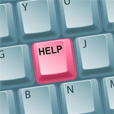 illustration of help key on keyboard Photographie de stock - Aubaine LD & Abonnement, Code: 400-04279967