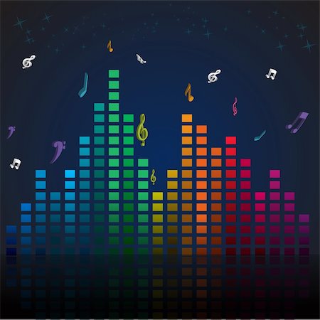simsearch:400-05106212,k - illustration of colorful music card Stock Photo - Budget Royalty-Free & Subscription, Code: 400-04279978