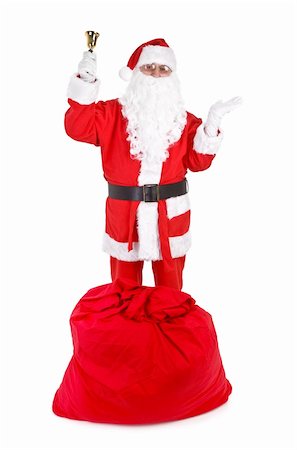 simsearch:400-08491713,k - Santa claus with attributes on white background Stock Photo - Budget Royalty-Free & Subscription, Code: 400-04279984